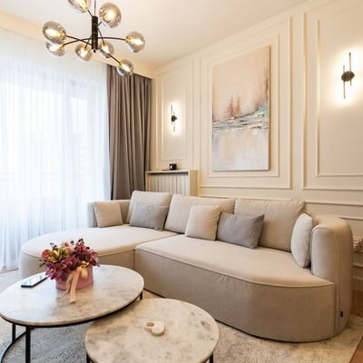 Аренда светлой 2-комнатной квартиры, 55 м², ЖК BW Aqua, Белград, Сербия